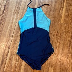 Blue Halter Dance Ballet Leotard (Broken Clasp)